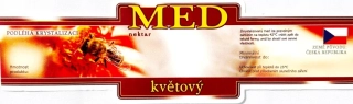 Etiketa na med samolepící - KVĚTOVÝ 185