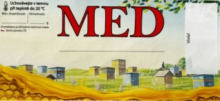 Etiketa na med samolepící - UNI s úly